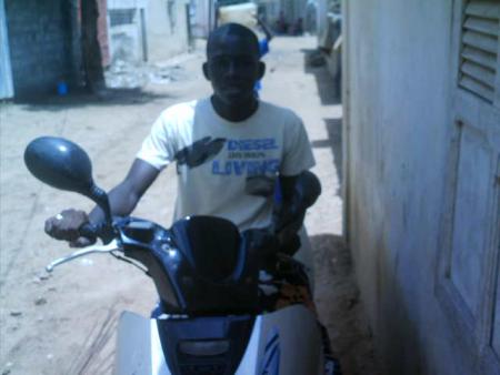 moi sur mon scutteur